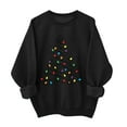 thumbnail image 5 of NMMUED Christmas Sweatshirt Soft Sweatshirts for Women's Christmas Shirts Cute Shirts Christmas Clothes for Women Pullover Sweatshirts for Women Vintage Christmas Sweatshirt Black 3XL, 5 of 5