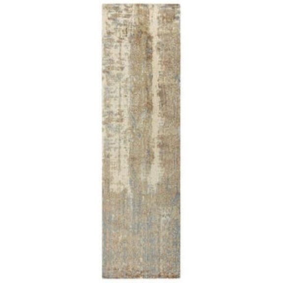 Alora Decor Radiant 2'6" x 10' Abstract Beige/Ivory/Gray Hybrid Area Rug