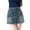 Blue, variant on MIXUE Skirts For Women Summer Solid Color High Waist A Line Casual Bodycon Mini Denim Skirt Daily-Wear,Blue,S