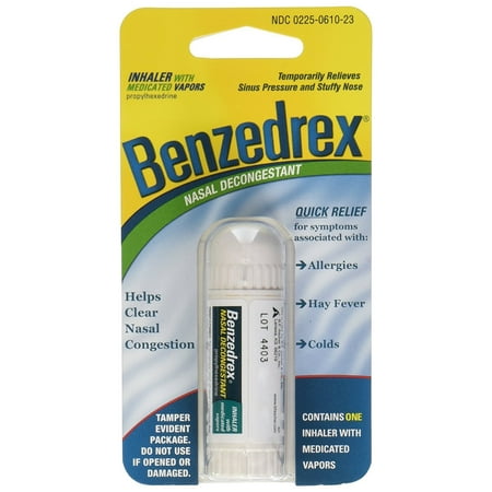 6 Pack - Benzedrex Nasal Decongestant Inhaler 1 (Best Over The Counter Inhaler)