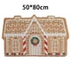 thumbnail image 3 of Injueey Felpudo navideño suave, lavable, con forma de casa de jengibre, para puerta, encogible, antideslizante, con diseño de pan de Decoración del hogar 50*80 cm, 3 of 6