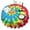 Colorful Tie Dye-2, variant on Colorful Tie Dye Nebula Pattern Round Tablecloth 60"x60",Wrinkle Wipeable Table Cloth for Kitchen Dining Room Picnic Patio Party