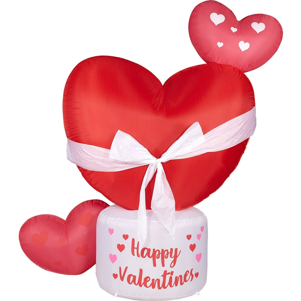 Fraser Hill Farm 8Ft. Tall Valentine's Day Heart, Blow Up Inflatable