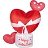 Fraser Hill Farm 8-Ft. Tall Outdoor Blow-Up Inflatable with Lights and Storage Bag | Valentine's Day Heart | FREDHEART081-L