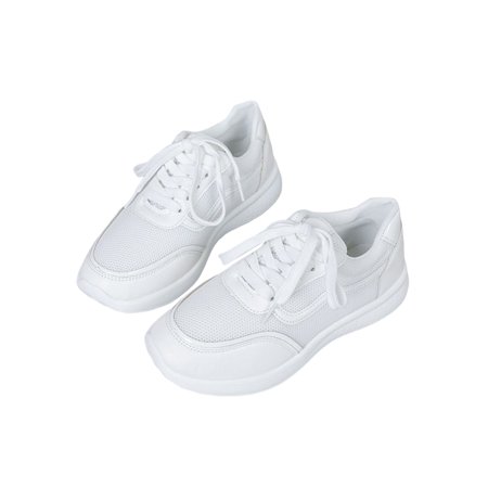 

Fangasis Womens Athletic Shoes Fitness Workout Sneakers Sport Running Shoe Ladies Flats Outdoor Non-Slip Breathable Trainers White 6.5