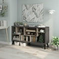thumbnail image 4 of Furniture of America Nahmene Mid-Century Wood 7-Shelf TV Stand in Gray, 4 of 8