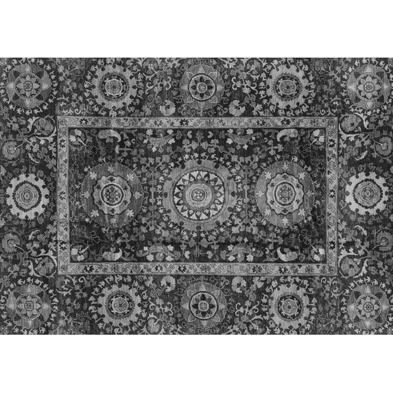 Ahgly Company Indoor Rectangle Oriental Gray Traditional Area Rugs, 8' x 10'