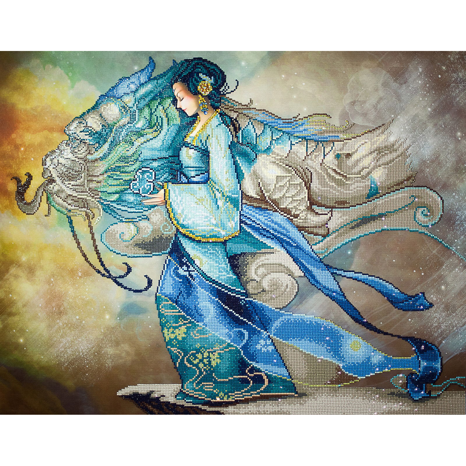 Diamond Dotz Dragon Princess Diamond Painting Kits for Adults - Diamond Art Kits a Relaxing Creative Craft Kit with Dotz Gems 26.4x33.5