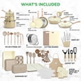 thumbnail image 2 of Nutrichef - Juego completo profesional de 54 piezas de marmol antiadherente, con ollas, sartenes y utensilios resistentes al calorpara cocinar y hornear, 2 of 5