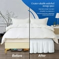 thumbnail image 4 of HNB Store Wrap Around Bed Skirt 18" inch Drop Easy Care Microfiber Made Bedskirts (Full-White), 4 of 6