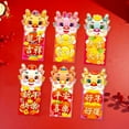 thumbnail image 3 of Riguas 6Pcs 2024 New Year Red Envelope Set Cartoon Dragon Design Create Atmosphere Eye-catching 3D Red Envelope, 3 of 8