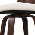 thumbnail image 6 of Dycanpo 26'' Swivel Counter Height Bar Stools Set of 2 with Backs, Wooden for Home Kitchen, White, 6 of 10
