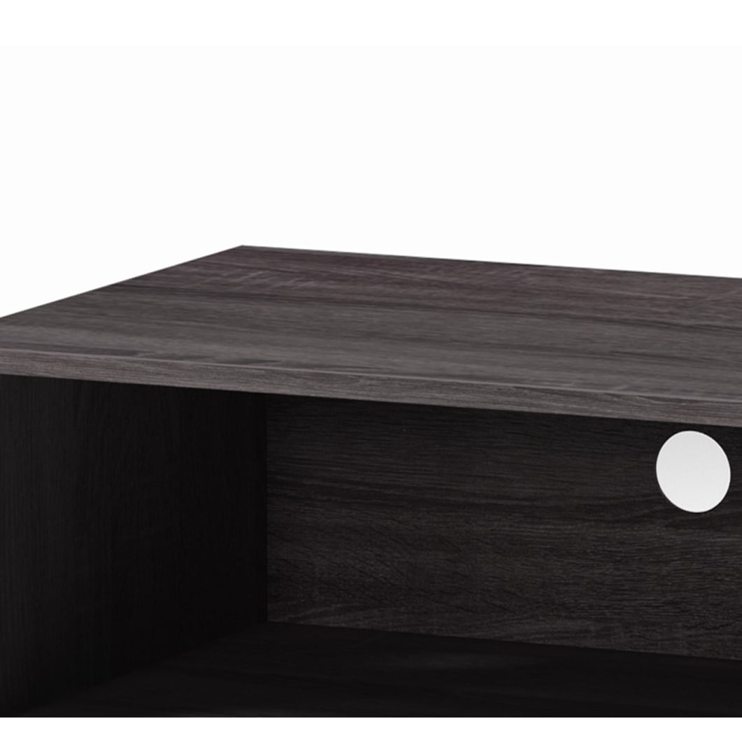 Aukfa Mid-Century Modern TV Stand for TVs up to 65", Wood Entertainment Center with 2 Doors, Low Profile Media Console,Gray