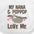 thumbnail image 4 of Inktastic Nana and Poppop Love Me Girls Baby Bib, 4 of 4