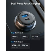 UGREEN Vehicle Adapter with USBC Charging, Multiple Ports, 63W Power Delivery for Phones and Tablets
