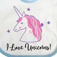 thumbnail image 4 of Inktastic Unicorn Girls Cute Fantasy Girls Baby Bib, 4 of 4