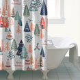 thumbnail image 3 of Rideau de Douche pour Salle de Bain Vacances Xmas Forêt Rustique Rideaux de Douche Imperméables Modernes Crochets Inclus,72x72 Pouces, 3 of 5