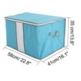 thumbnail image 2 of Unique Bargains Home Foldable Zippered Dustproof Quilt Clothes Storage Bag Container Blue, 2 of 7