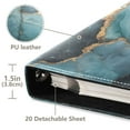 thumbnail image 3 of FORMRS 3 Ring Photo Album 4"x6" Self Adhesive Large Capacity PU Leather Cover, Black Marble, 3 of 8