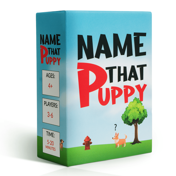Name That Puppy - Hilarious Family Card Game Loved by Kids, Teens, and Adults - Ideal for 3-8 Players Ages 4 