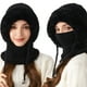 thumbnail image 1 of weibbin 3-in-1 Fleece Lined Balaclava, Knit Hat with Integrated Scarf & Face Mask, Windproof Winter Headwear for Cold Weather Protection & Outdoor Activities, 1 of 7