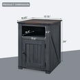 thumbnail image 3 of IFGET Farmhouse Nightstand with Storage Shelves, SideTables with USB for Living Room Bedroom, 3 of 6