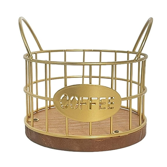 CUTICATE Coffee Pod Holder Coffee Pod Containers Coffee Bar Accessories Metal Coffee Pod Basket Organizer for s Countertop gold