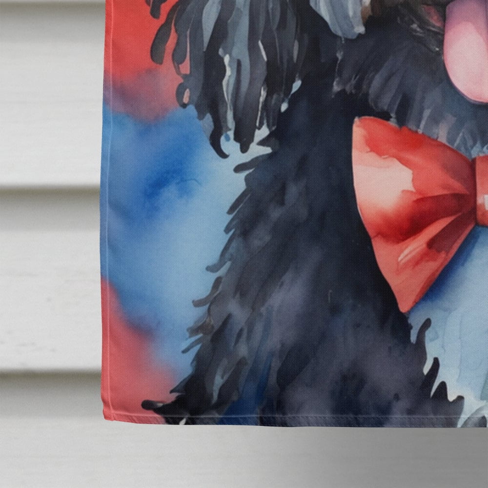 Puli Patriotic American House Flag 28 in x 40 in