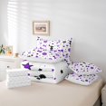 thumbnail image 6 of Manfei Purple Cheerleader 7-Piece Twin Bedding Sets For Kids,Cute Stars Bow Print Bedding Comforter Set For Girls,Reversible, 6 of 7