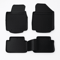 3D Custom Fit Floor Mats for 2009-2015 Honda Pilot (All Trims), All-Weather Floor Liners, Full Set for 1st & 2nd Row, Black, Rubber