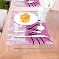 thumbnail image 5 of YFYANG Washable Heat-Resistant Placemats, 70% PVC/30% Polyester, Pink Wall Graffiti Kitchen Table Mat, 12" x 18" 4 Piece, 5 of 6