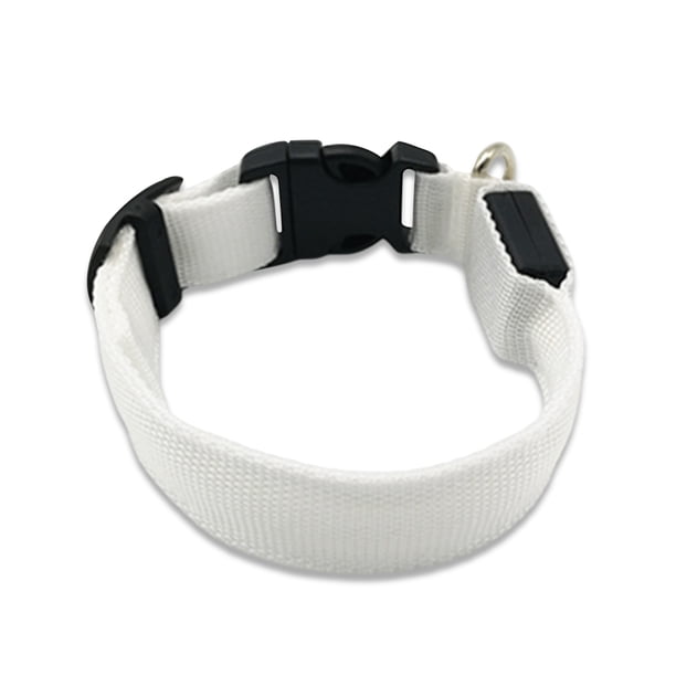 Collar para mascotas Iluminación LED Suministros para mascotas ABS Recargable Prevención de accidentes Herramientas anti-perdida Collares Actividades de seguridad Batería USB Blanco M Monstrate PT000654-63
