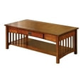 thumbnail image 6 of Furniture of America Lucca Mission 3-Piece Coffee Table Set, Antique Oak, 6 of 6