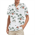 thumbnail image 3 of American Trends Hawaiian Shirt for Men Short Sleeve Button Down Shirts Beach Shirts for Men White With Palm Trees L, 3 of 7