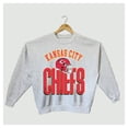 thumbnail image 4 of Women's Gameday Couture  Ash Kansas City Chiefs Fierce Focus Premium Oversized Fleece Pullover Sweatshirt, 4 of 4