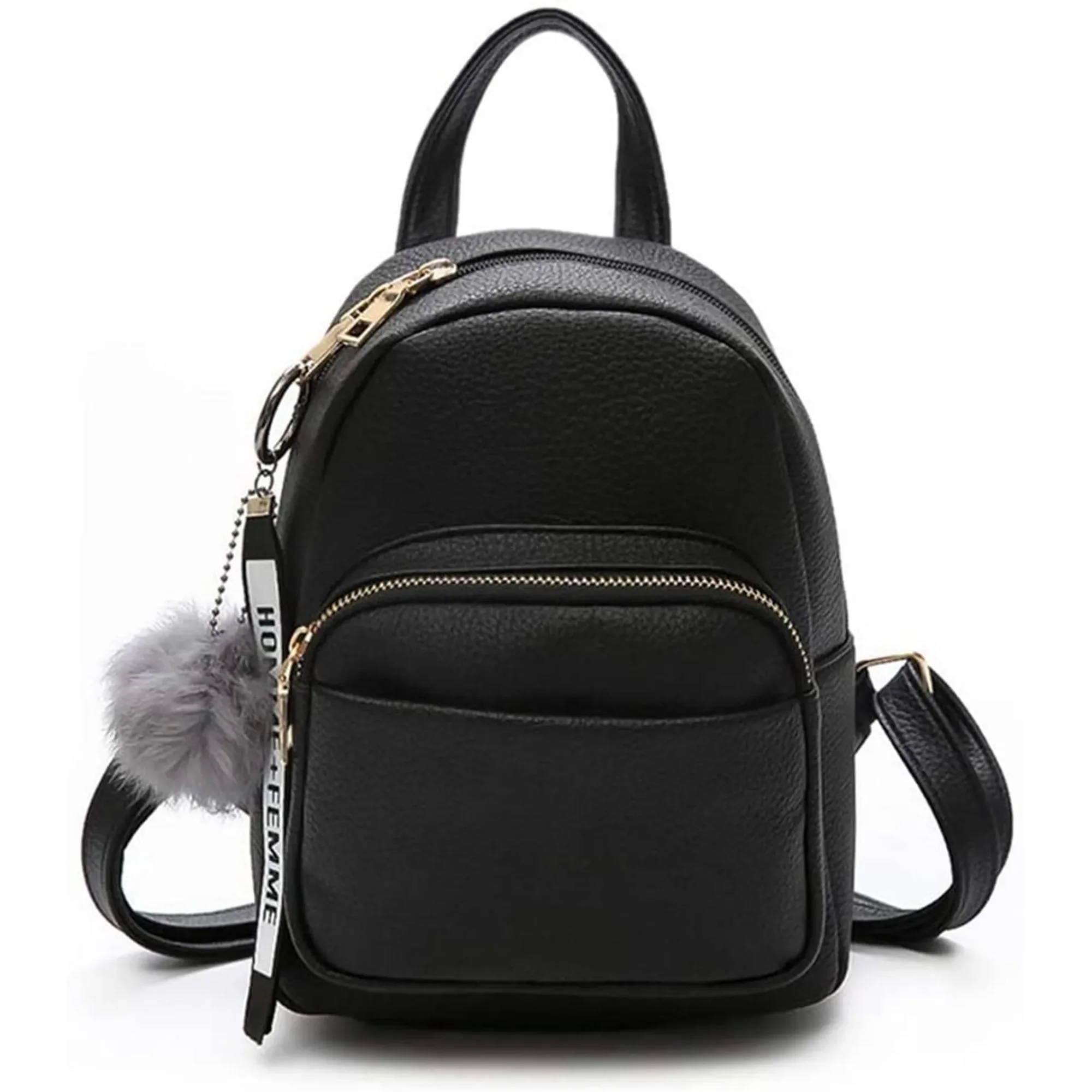 Chic Women's Backpack, Genuine Leather Backpack, Microfiber Lining