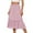 Pink, variant on THDHVS Women's Skirts,Skirts for Women Trendy,Fashion Women's Solid Color Casual High Waist Tiered Skirts with Pockets Dark Gray L