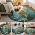 thumbnail image 3 of Round Rug 3ft Area Rug,Marine Beautiful Mermaid Fish Area Rugs for Living Room Bedroom,Undersea Ocean Life Seaweed Floor Mat Non-Slip Non-Shedding Carpet Indoor Accent Rugs, 3 of 9
