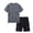 Gray, variant on Nmnitkp Boys Summer Outfits12-16 Years Short Sleeve Shirts and Elastic Waist Stretch Shorts with Pockets 2 Piece Outfits