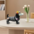 thumbnail image 5 of Day of The Dead Dog and Cat Figurine, Halloween Statue Sugar Skulls Animal Statue Resin Crafts Skeleton Sculpture for Halloween Home Desk Decorations, 5 of 5