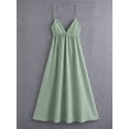 thumbnail image 4 of Women's Solid Color Spaghetti Strap Backless Sleeveless Summer Fashion Dress, 4 of 8