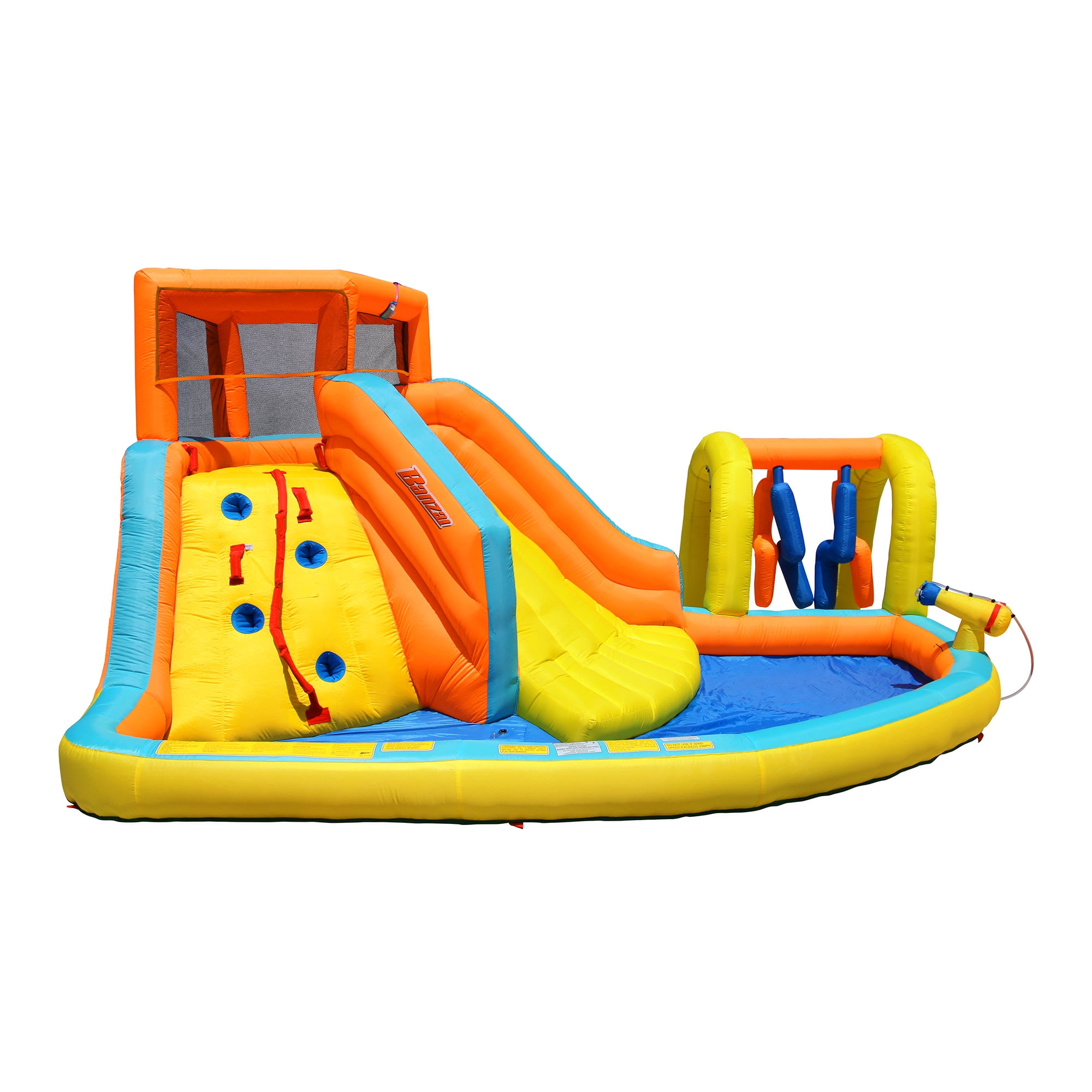 Banzai Inflatable Summit Splash Adventure Water Park W/ Climbing Wall