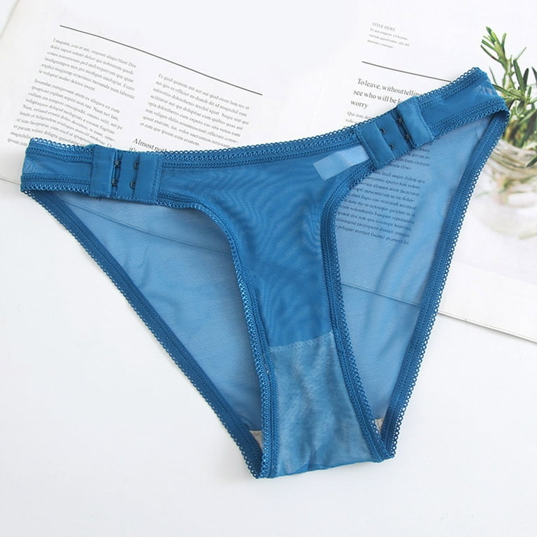eczipvz Lingerie for Women Womens Underwear Cotton Underwear No Muffin Top  Full Briefs Soft Breathable Ladies Panties For Women Blue,L 