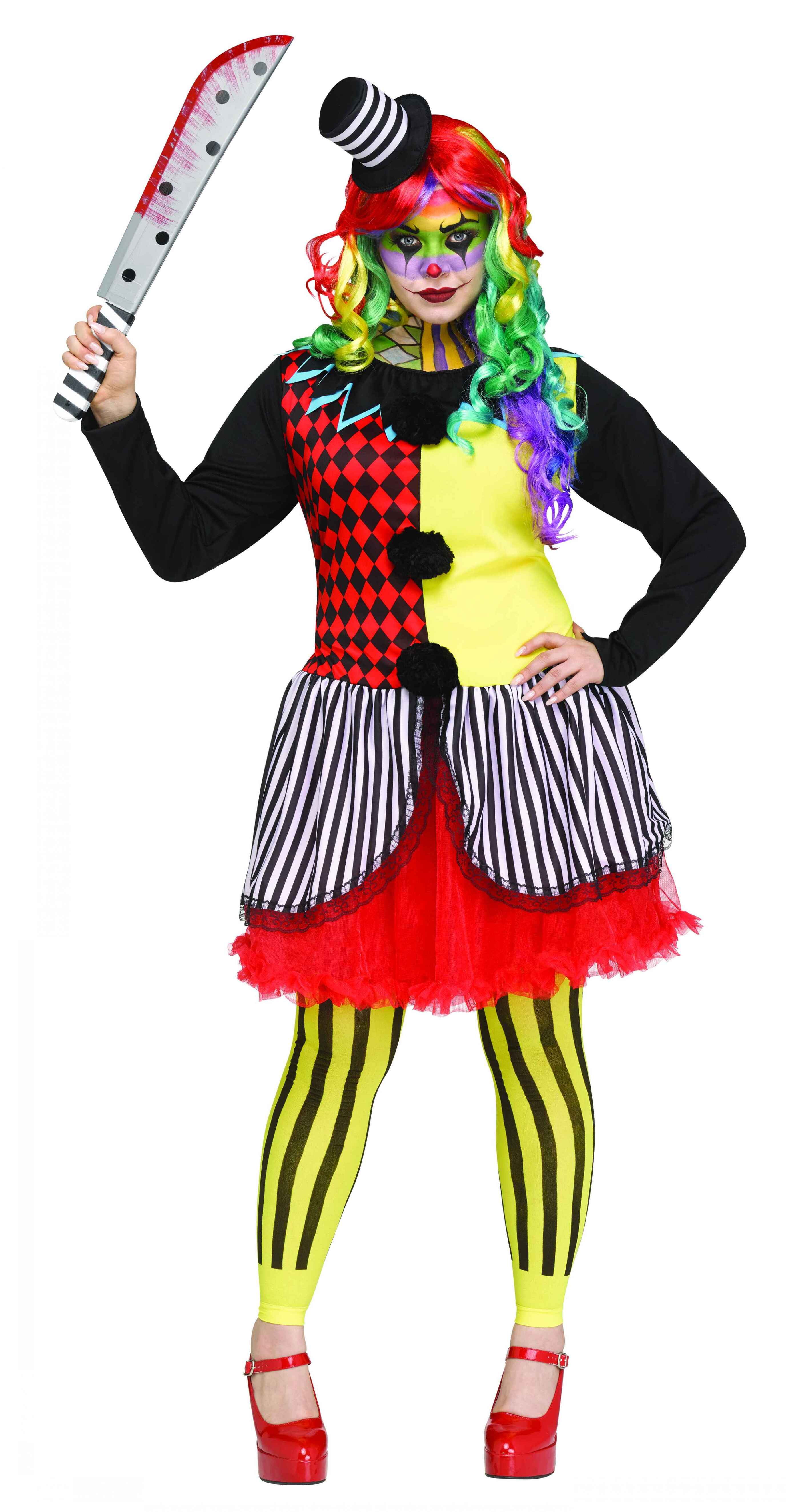 Halloween Woman's Freakshow Clown Adult Costume Size XL by Fun World ...