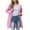 Pink, variant on Women Rain Jacket Lightweight Waterproof Raincoat Lined Outdoor Hooded Windbreaker Trench Coat Gray S