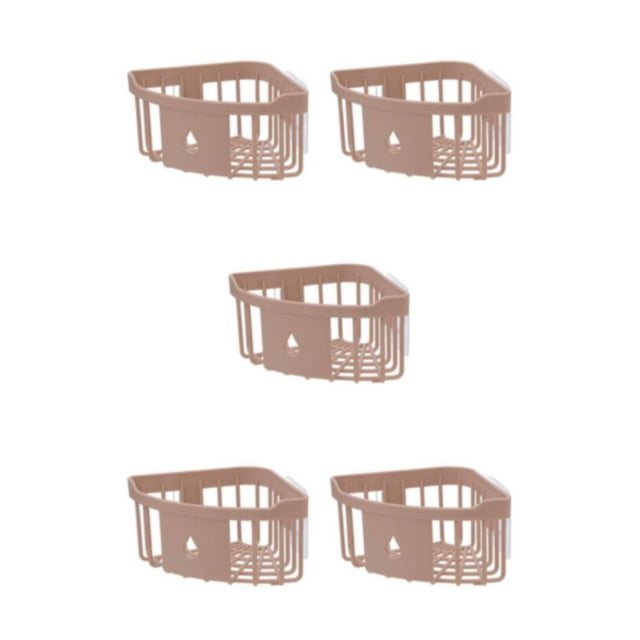 yingyy 1/2/3/5 Support de Baignoire de Support de Lavage Support de Rangement Durable Sans Perforation Décorations de Commodité Brosse Rose 5PCS