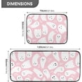 thumbnail image 3 of SKYSONIC Pink Cute Ghost Kitchen Mats Halloween Pattern Floor Runner Rug Set of 2 Anti Fatigue Non Slip Comfort Mat for Living Room Laundry Room Hallway Holiday Home Decor, 3 of 7