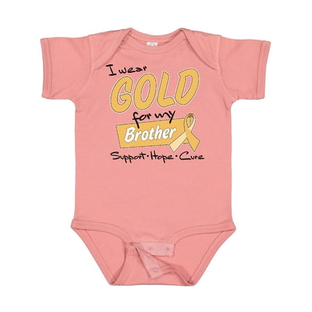 

Inktastic I Wear Gold for My Brother-Support Hope Cure Gift Baby Boy or Baby Girl Bodysuit
