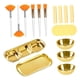 thumbnail image 4 of Kit de 23 piezas de suministros para esteticistas: esponjas, cuencos y cepillos faciales profesionales. Oro, 4 of 9