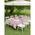thumbnail image 4 of Outdoor Tablecloth with Umbrella Hole for Patio/Picnic/Party/Camping, Purple Pink Spring Floral Waterproof Table Cloth Rectangle Table Cover Washable, Colorful Summer Flowers Botanical (52"x 70"), 4 of 8